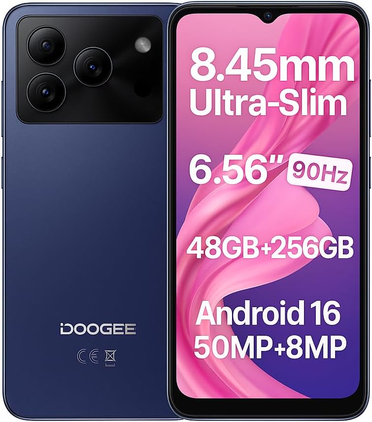 DOOGEE Note56 Plus Smartphone, 48GB+256GB, Android 16 - Débloqué ll