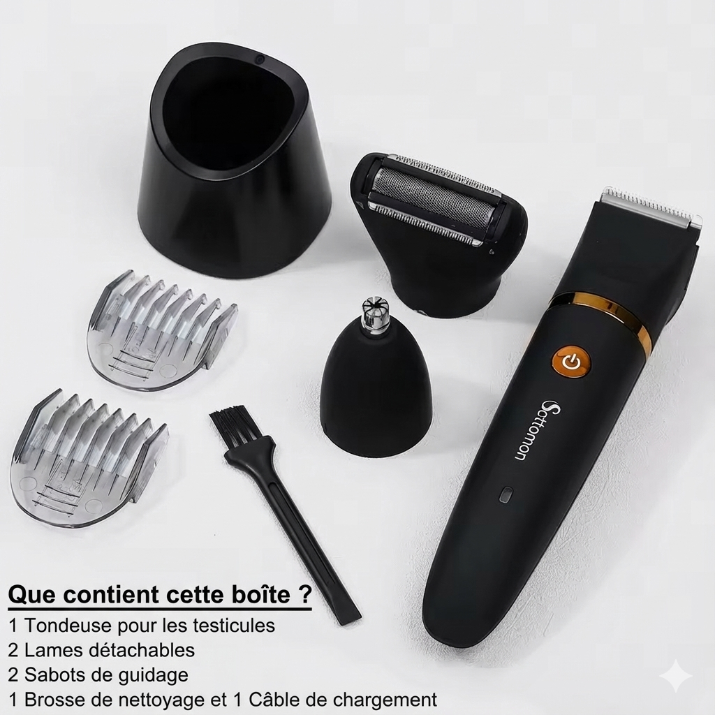 Tondeuse Corps Électrique 3 en 1, Tondeuse Aine Sans Fil pour Homme, Rasoir Électrique Étanche, Outil d'Épilation pour Homme, Idéal pour l'Usage Quotidien des Hommes